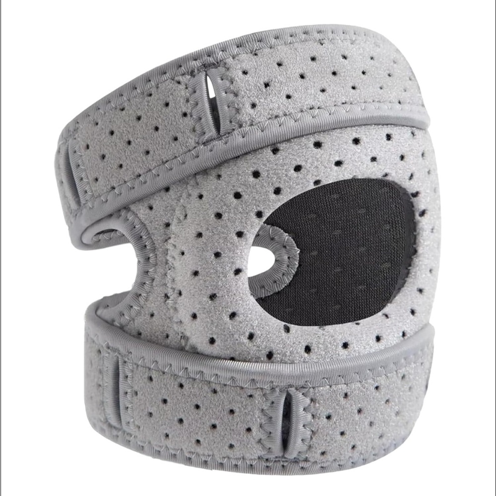 Gray Perforated Knee Support Brace